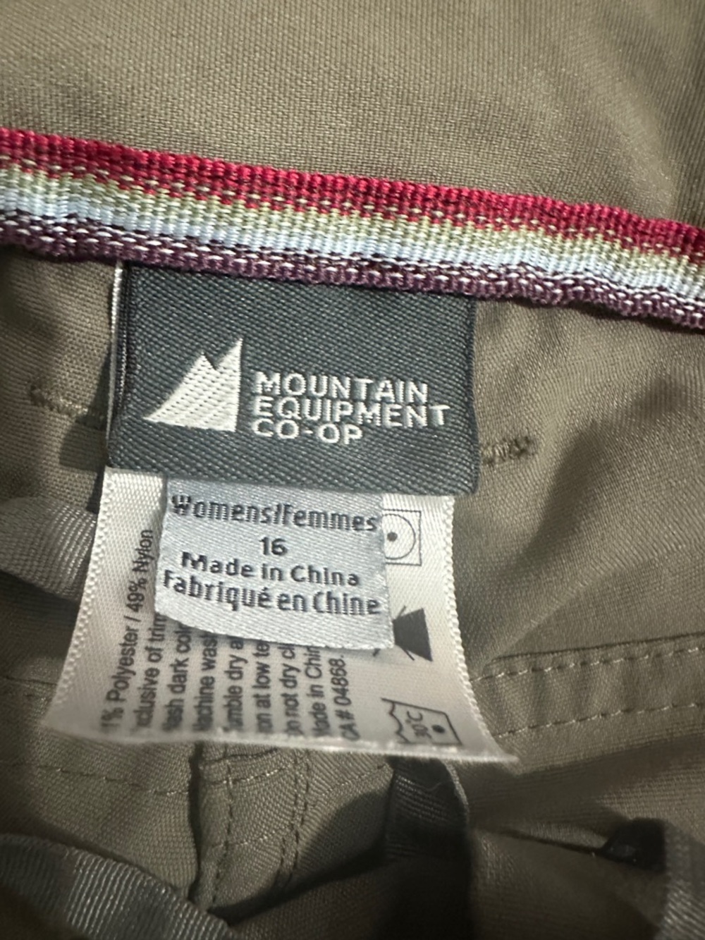 MEC Mountain Equipment Co-op Terrena Hiking Shorts - Women's Size 16 - Grey - Picture 3 of 4